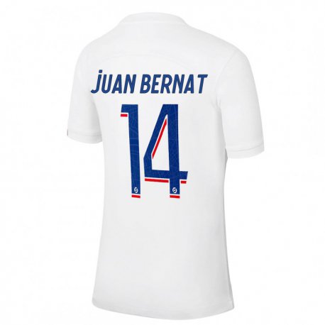 Kandiny Férfi Juan Bernat #14 Fehér Kék Harmadik Számú Jersey 2022/23 Mez Póló Ing