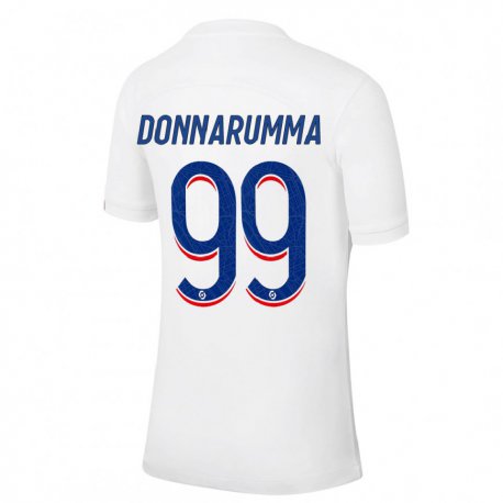 Kandiny Férfi Gianluigi Donnarumma #99 Fehér Kék Harmadik Számú Jersey 2022/23 Mez Póló Ing