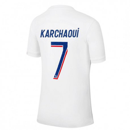 Kandiny Férfi Sakina Karchaoui #7 Fehér Kék Harmadik Számú Jersey 2022/23 Mez Póló Ing