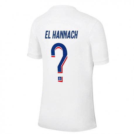 Kandiny Férfi Younes El Hannach #0 Fehér Kék Harmadik Számú Jersey 2022/23 Mez Póló Ing