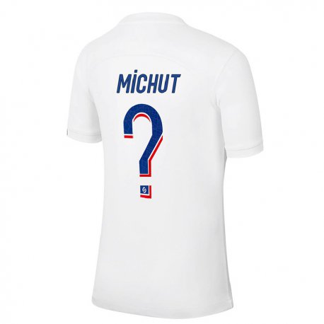 Kandiny Férfi Edouard Michut #0 Fehér Kék Harmadik Számú Jersey 2022/23 Mez Póló Ing
