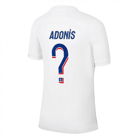 Kandiny Férfi Erwan Adonis #0 Fehér Kék Harmadik Számú Jersey 2022/23 Mez Póló Ing