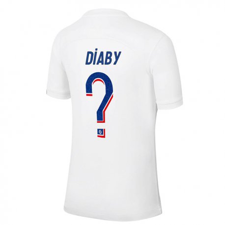 Kandiny Férfi Ibrahima Diaby #0 Fehér Kék Harmadik Számú Jersey 2022/23 Mez Póló Ing