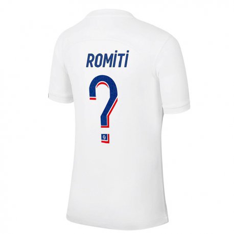 Kandiny Férfi Olivia Romiti #0 Fehér Kék Harmadik Számú Jersey 2022/23 Mez Póló Ing