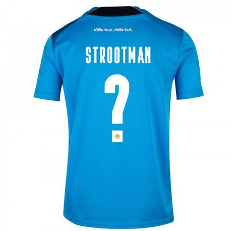 Kandiny Férfi Kevin Strootman #0 Sötétkék Fehér Harmadik Számú Jersey 2022/23 Mez Póló Ing