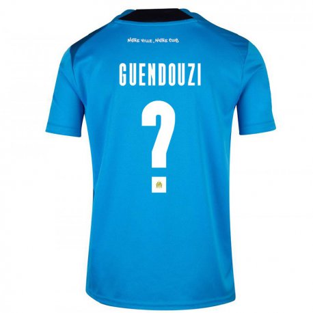 Kandiny Férfi Milan Guendouzi #0 Sötétkék Fehér Harmadik Számú Jersey 2022/23 Mez Póló Ing
