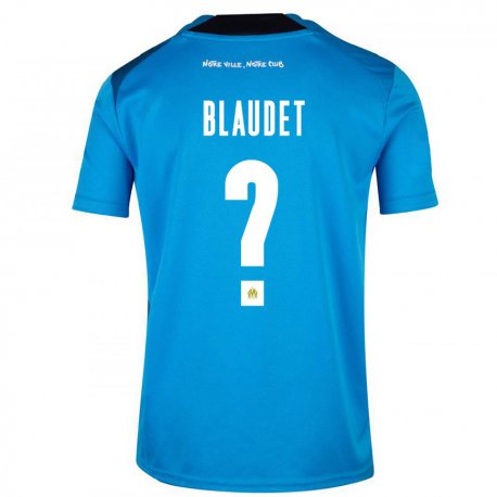 Kandiny Férfi David Blaudet #0 Sötétkék Fehér Harmadik Számú Jersey 2022/23 Mez Póló Ing