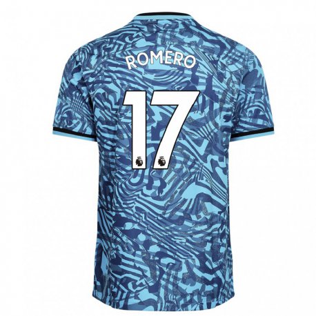 Kandiny Férfi Cristian Romero #17 Kék Sötétkék Harmadik Számú Jersey 2022/23 Mez Póló Ing