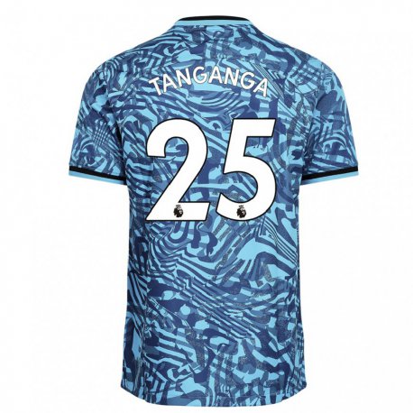 Kandiny Férfi Japhet Tanganga #25 Kék Sötétkék Harmadik Számú Jersey 2022/23 Mez Póló Ing