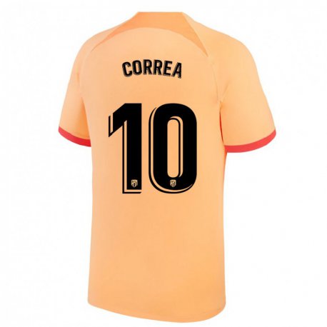 Kandiny Női Angel Correa #10 Világos Narancs Harmadik Számú Jersey 2022/23 Mez Póló Ing