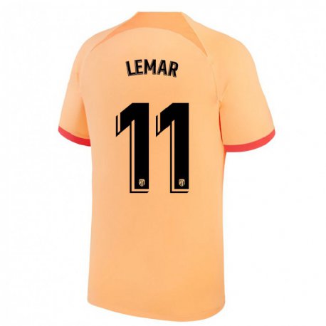 Kandiny Női Thomas Lemar #11 Világos Narancs Harmadik Számú Jersey 2022/23 Mez Póló Ing