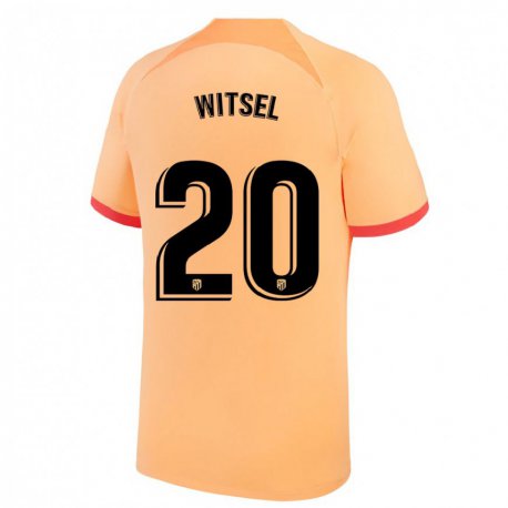 Kandiny Női Axel Witsel #20 Világos Narancs Harmadik Számú Jersey 2022/23 Mez Póló Ing
