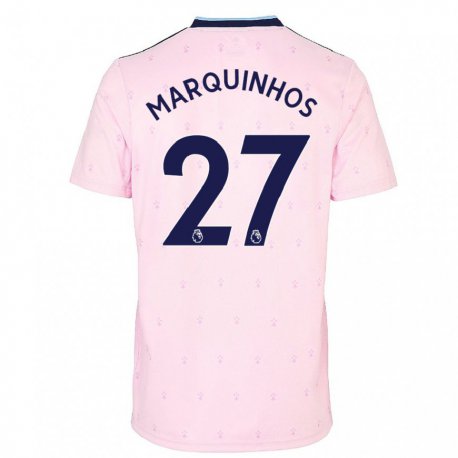 Kandiny Női Marquinhos #27 Rózsaszín Sötétkék Harmadik Számú Jersey 2022/23 Mez Póló Ing