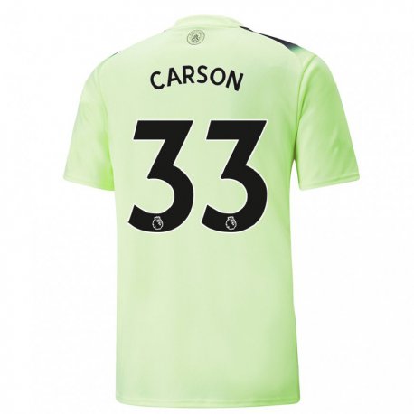 Kandiny Női Scott Carson #33 Zöld Sötétszürke Harmadik Számú Jersey 2022/23 Mez Póló Ing