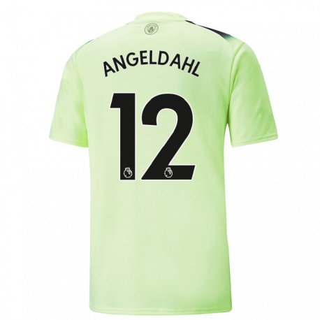 Kandiny Női Filippa Angeldahl #12 Zöld Sötétszürke Harmadik Számú Jersey 2022/23 Mez Póló Ing