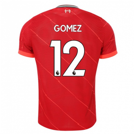 Női Labdarúgás Joe Gomez #12 Piros Hazai Jersey 2021/22 Mez Póló Ing