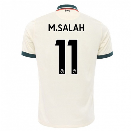 Női Labdarúgás Mohamed Salah #11 Bézs Idegenbeli Jersey 2021/22 Mez Póló Ing