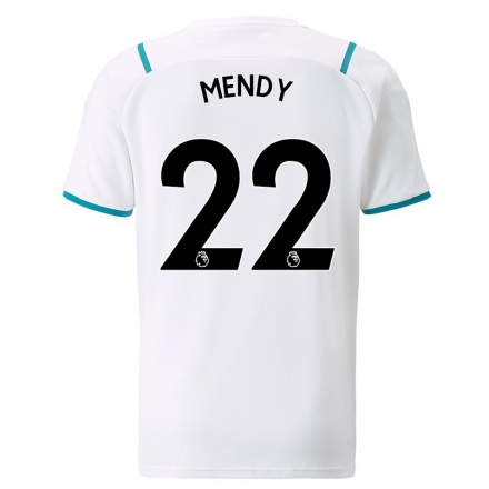 Női Labdarúgás Benjamin Mendy #22 Fehér Idegenbeli Jersey 2021/22 Mez Póló Ing