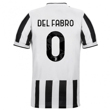 Női Labdarúgás Dario Del Fabro #0 Fehér Fekete Hazai Jersey 2021/22 Mez Póló Ing