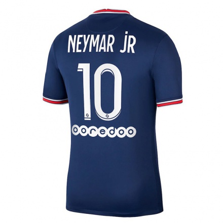 Női Labdarúgás Neymar #10 Sötétkék Hazai Jersey 2021/22 Mez Póló Ing