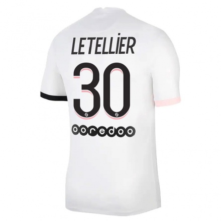 Női Labdarúgás Alexandre Letellier #30 Fehér Rózsaszín Idegenbeli Jersey 2021/22 Mez Póló Ing