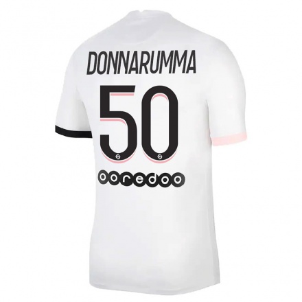Női Labdarúgás Gianluigi Donnarumma #50 Fehér Rózsaszín Idegenbeli Jersey 2021/22 Mez Póló Ing