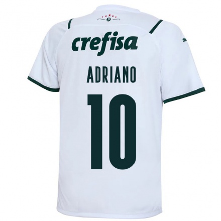 Női Labdarúgás Luiz Adriano #10 Fehér Idegenbeli Jersey 2021/22 Mez Póló Ing