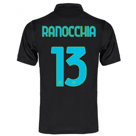 Női Labdarúgás Andrea Ranocchia #13 Fekete Számú Jersey 2021/22 Mez Póló Ing